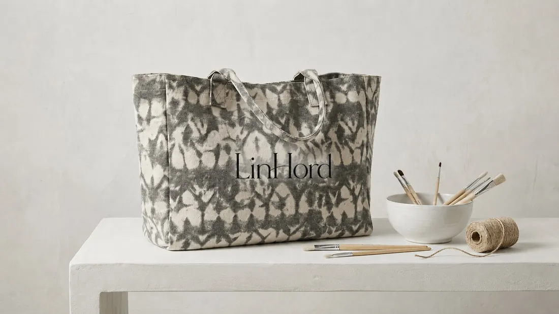 All-over print canvas tote in use 1 / 满版印花帆布托特包使用场景 1
