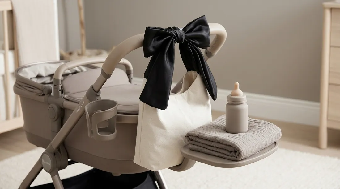Bow-handle canvas bag in use 1 / 蝴蝶结手柄帆布包使用场景 1