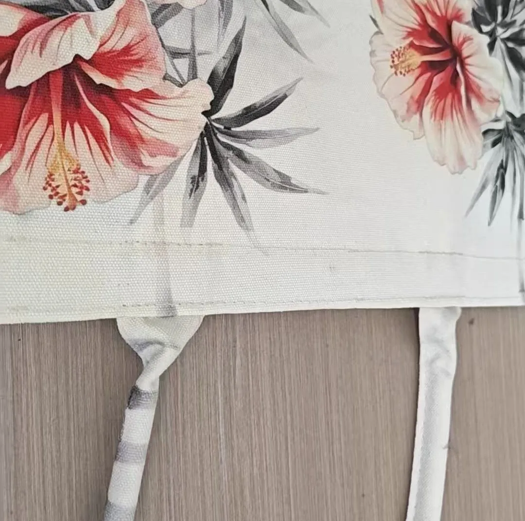 Color block canvas tote construction detail / 拼色帆布托特包做工细节
