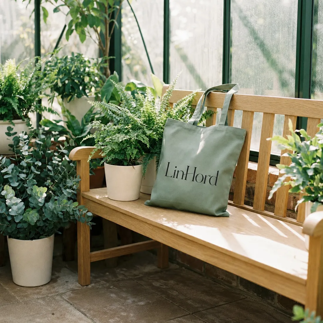 Flat canvas tote in use 2 / 平口帆布托特包使用场景 2