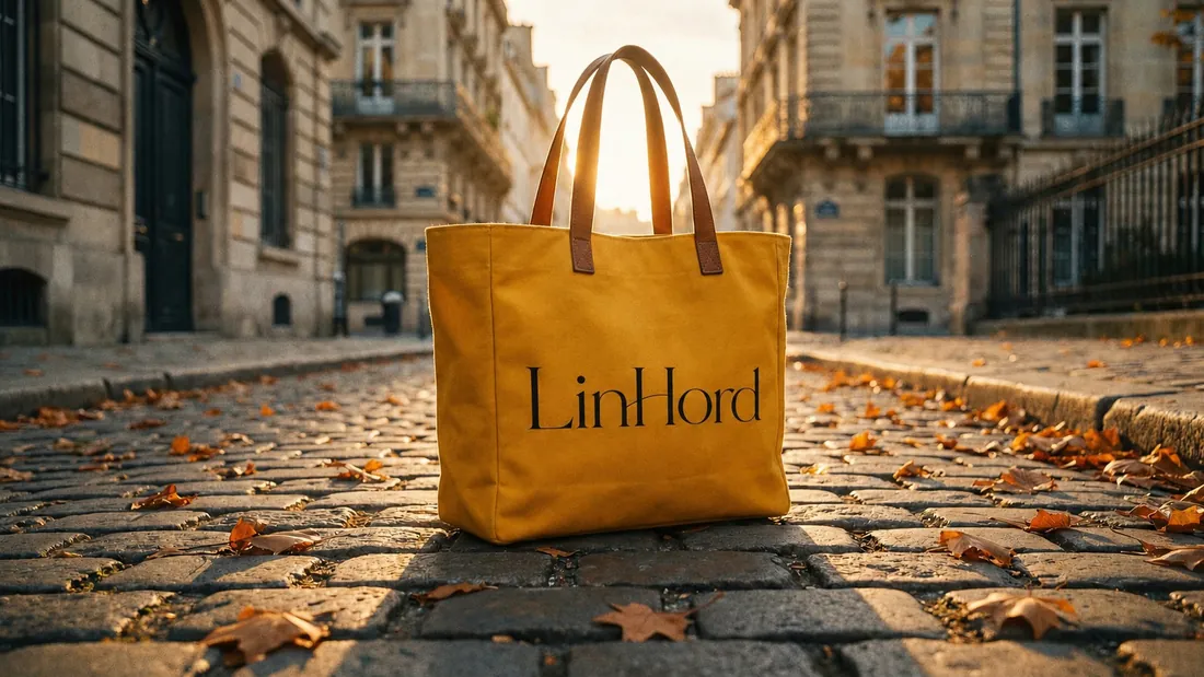 Gusseted canvas tote in use 2 / 侧褶帆布托特包使用场景 2
