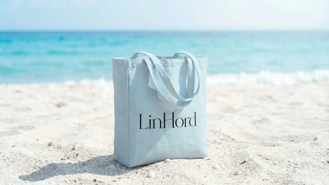 Gusseted canvas tote in use 3 / 侧褶帆布托特包使用场景 3