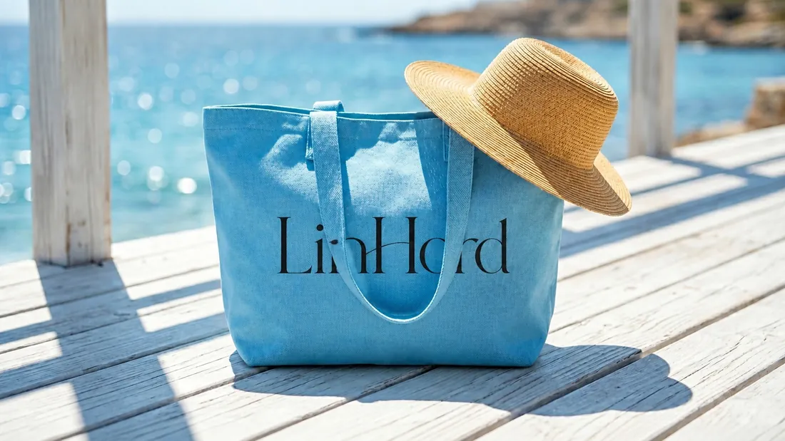 Wide canvas shopper in use 2 / 宽版帆布购物袋使用场景 2