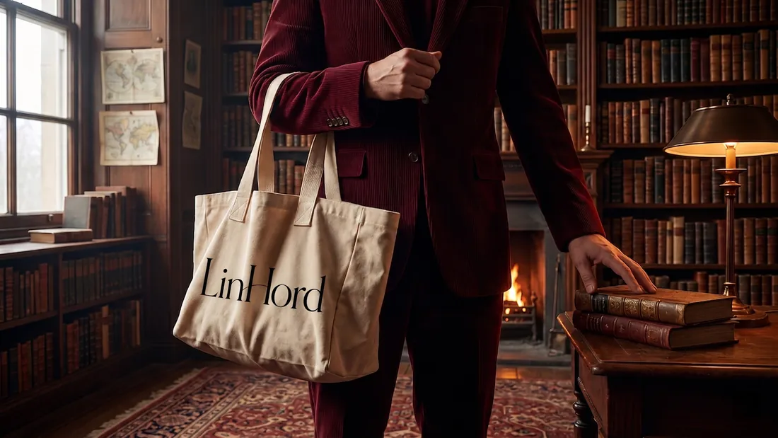 Wide canvas shopper in use 3 / 宽版帆布购物袋使用场景 3