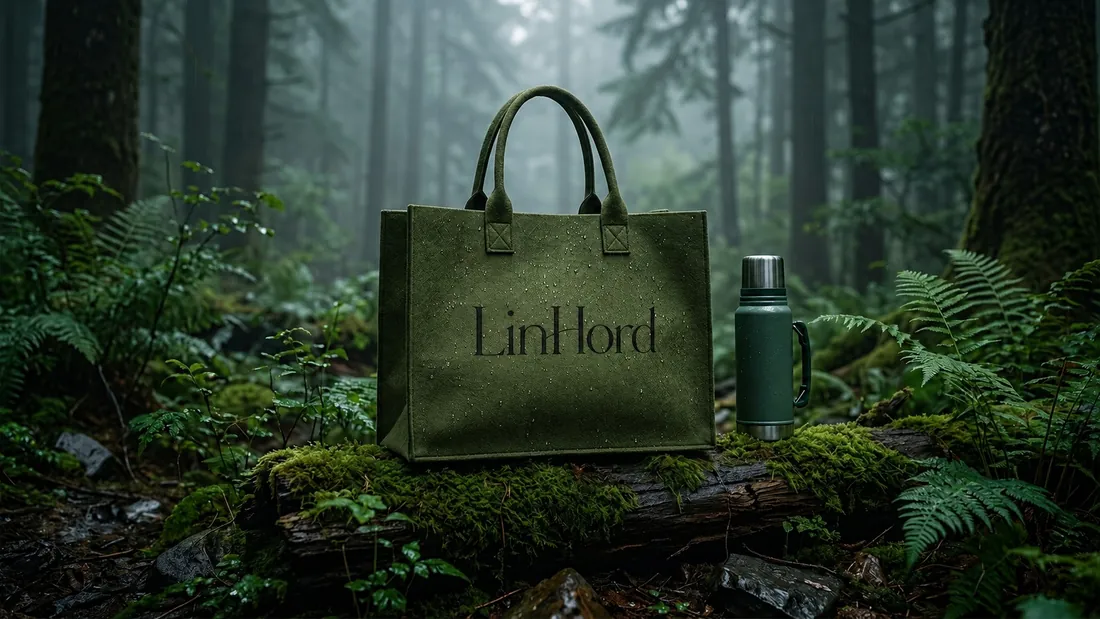 Structured felt tote in use 3 / 挺括毛毡托特包使用场景 3
