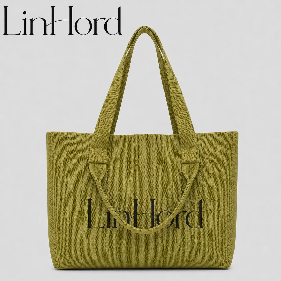 Dual-handle knit tote product view 1 / 双提手针织托特包产品图 1