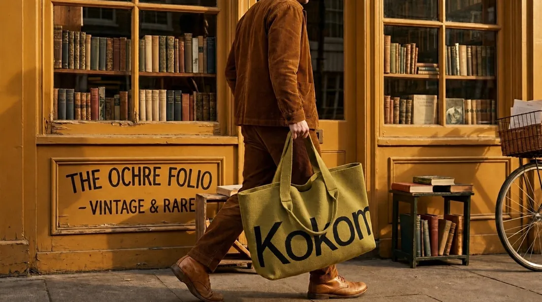 Dual-handle knit tote in use 1 / 双提手针织托特包使用场景 1