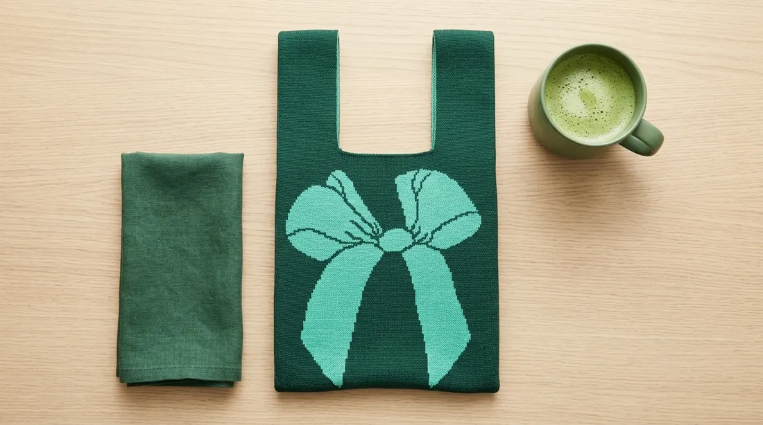 Jacquard knit vest bag in use 4 / 提花针织马甲包使用场景 4