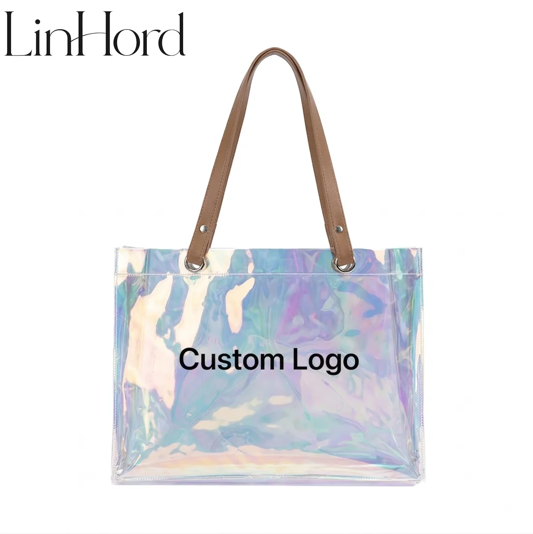 Holographic PVC tote product view 1 / 镭射 PVC 托特包产品图 1