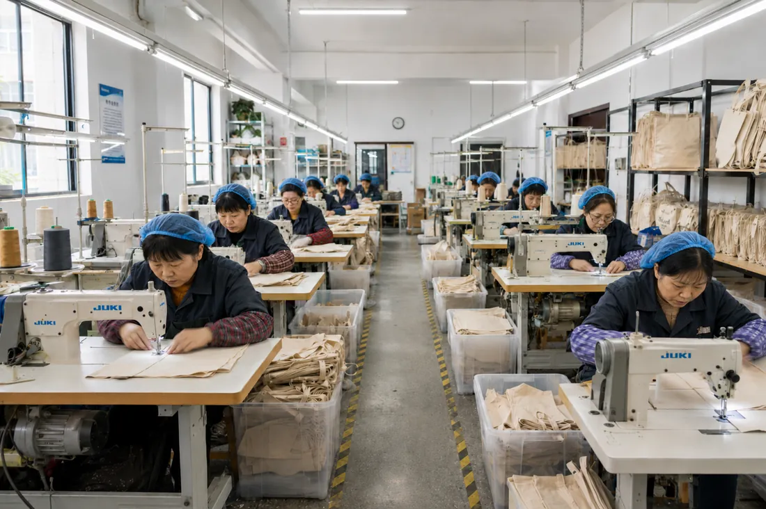LinHord bag sewing floor / LinHord 包袋缝制车间